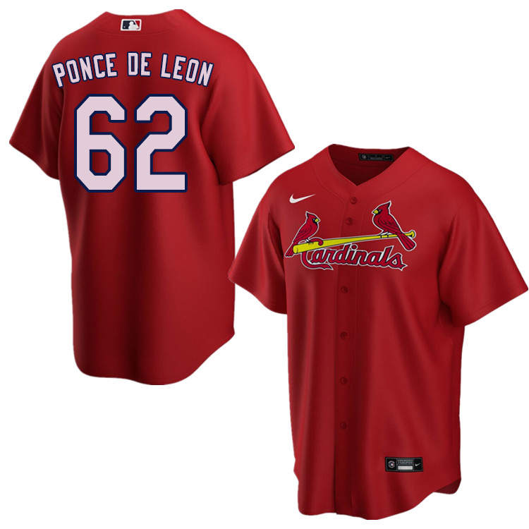 Nike Men #62 Daniel Ponce de Leon St.Louis Cardinals Baseball Jerseys Sale-Red